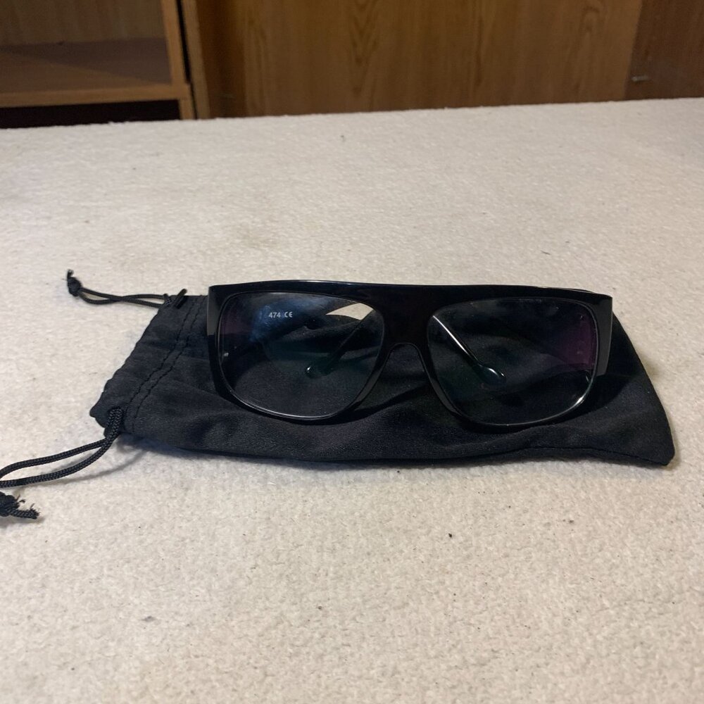 Bolle 474 Eyeglasses Frames 56-13-117 Black Square 4 Lens TV6 35543 With Pouch